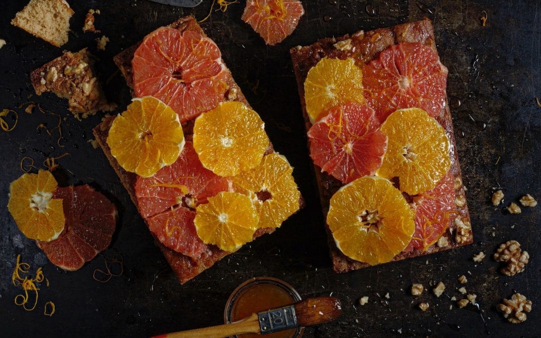 Bizcocho de naranjas con La mermelada de naranja amarga