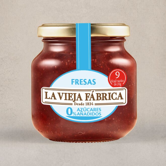Mermelada de fresa 0% azúcares añadidos La La Vieja Fábrica 
