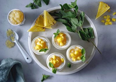 Crema de piña con mermelada de piña Diet