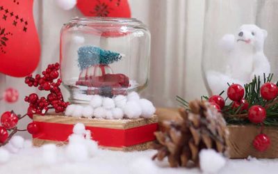 ¡Celebramos la Navidad! Bola de nieve casera