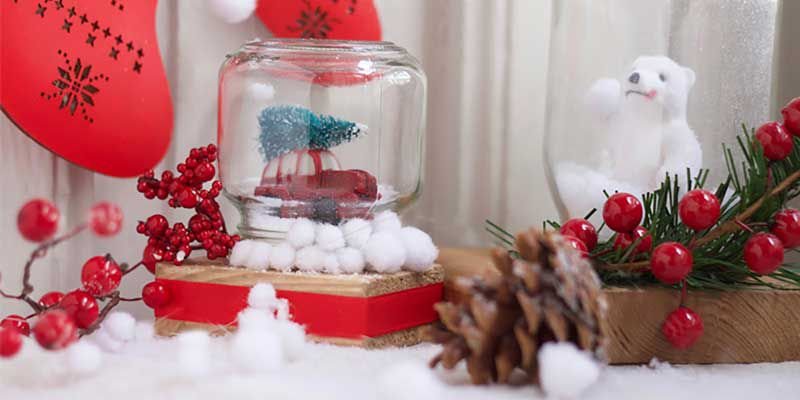 ¡Celebramos la Navidad! Bola de nieve casera