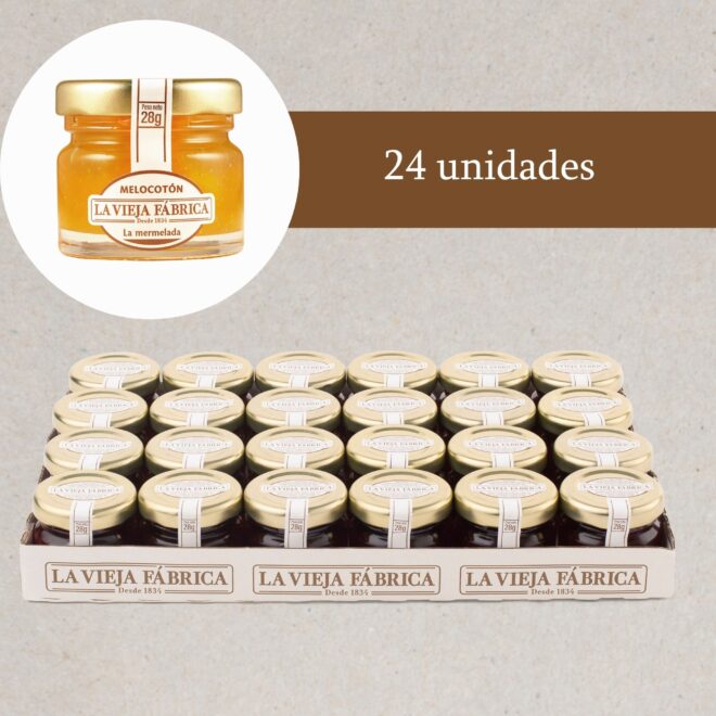 Mermelada de Melocotón 28g bandeja 24 unidades