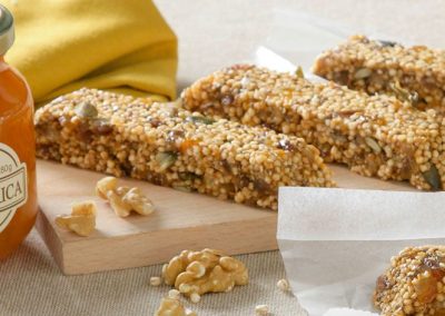 Barritas energéticas con cereales y mermelada de melocotón Diet