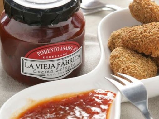 Nuggets con kétchup de pimiento asado endulzado