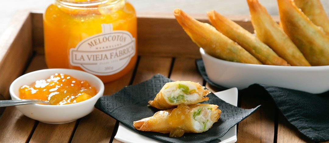 Pañuelitos fritos de pescado y La mermelada de melocotón
