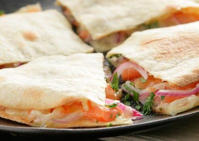 Quesadillas de cabello de ángel con mermelada de tomate Cocina Selecta