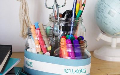 Organizador de materiales de escritorio. Pon en orden tus ideas