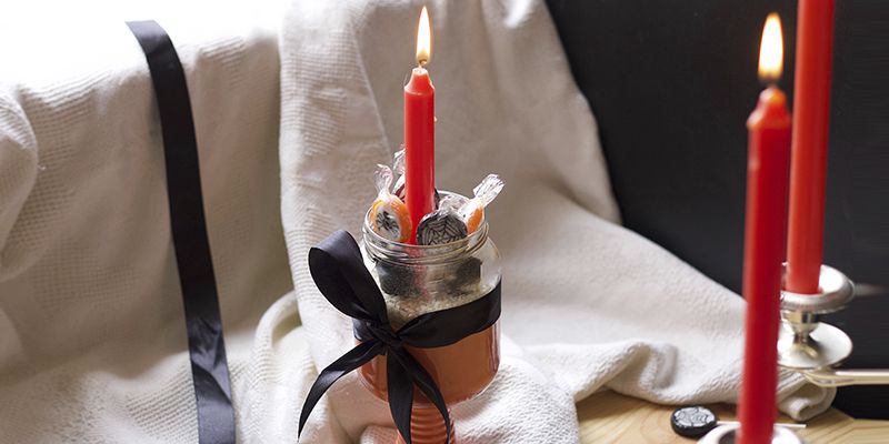 Tenebrosos candelabros de Halloween