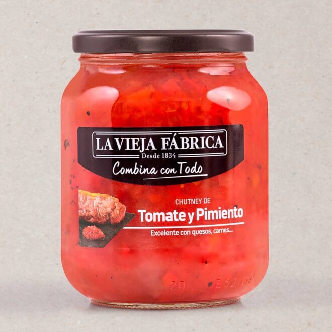Salsa chutney pimiento y tomate 800g La Vieja Fábrica